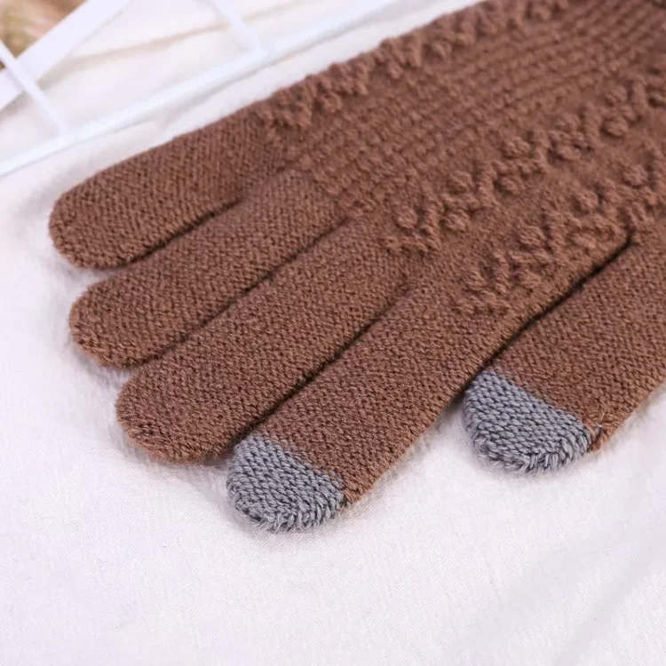 Crochet Mittens – Brick Red