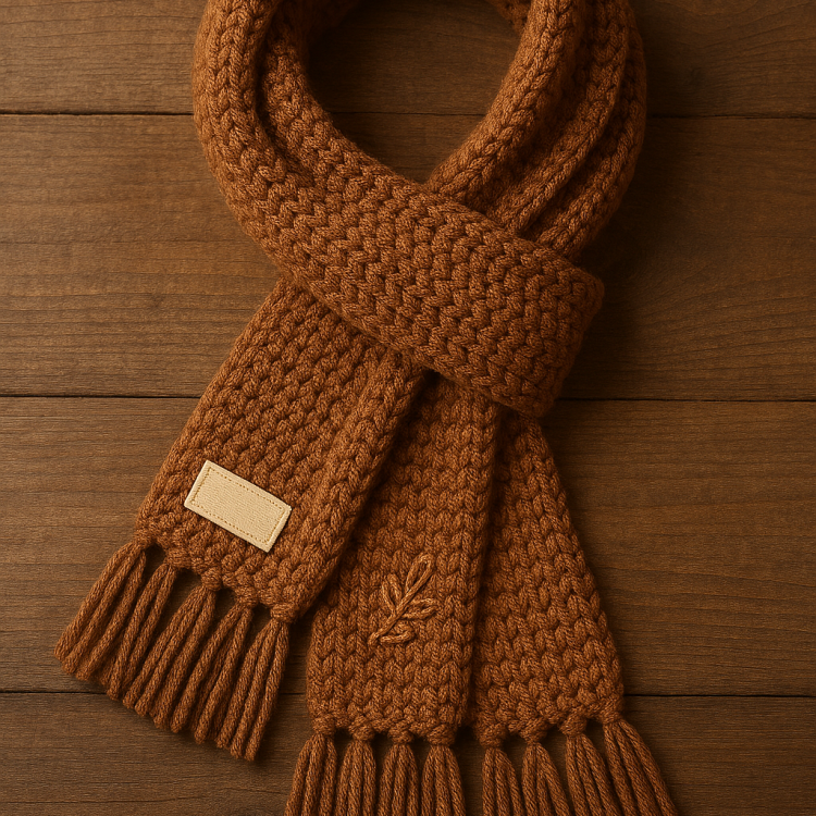 Chunky Knit Scarf – Burnt Orange